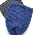 Handmade women’s hat AUREA 100% baby merino plus mohair and silk 30/28 Blue