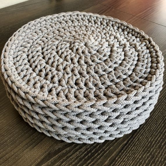Sweterek, ocieplacz na świecę niebieskiPodkładka pod kubek ze sznurka bawełnianego 22 cm pomarańczowy