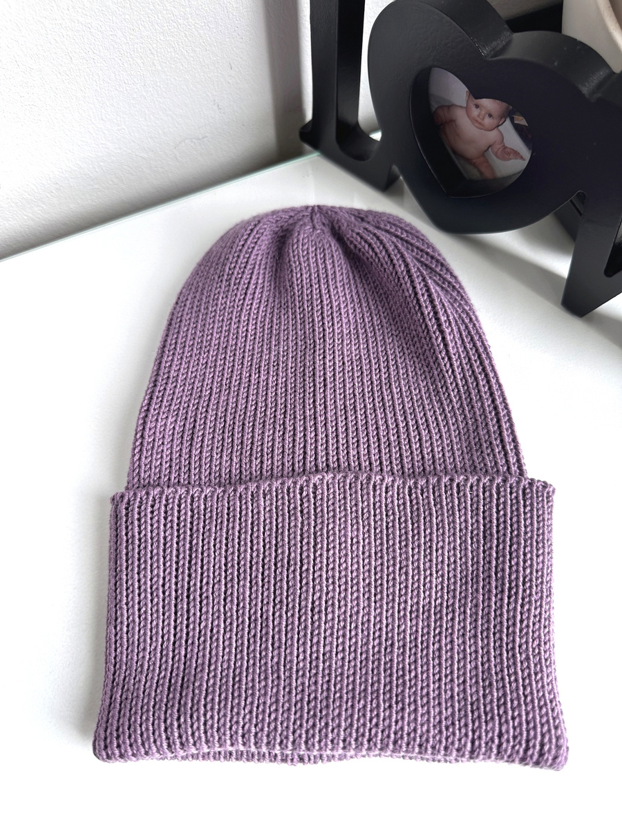 VARELLA Turn-Up Merino Wool Beanie 40 Ametyst