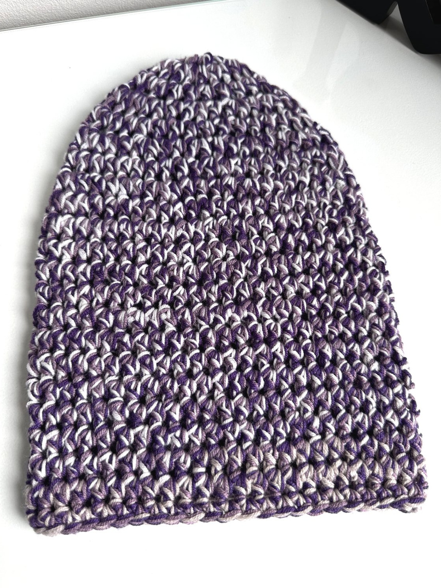 Beanie-Mütze aus 100 % Baby-Merinowolle, Multicolor 8 (Unikat)