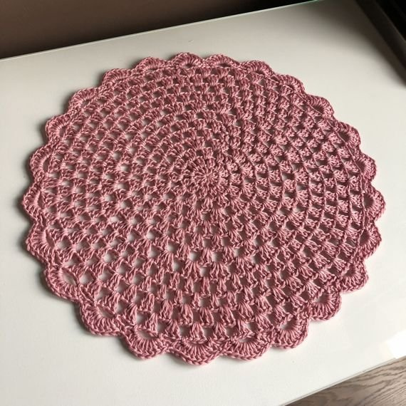 Podkładka z bawełny Pudrowy różowy