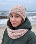 Beanie czapka z wełny merino VARELLA 100% Baby Merino Print 104 Senny Pył