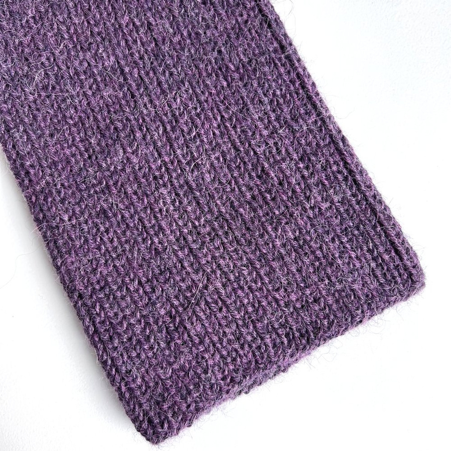 KIARA Beanie 100% Alpaca 9023 Fioletowa Mgiełka