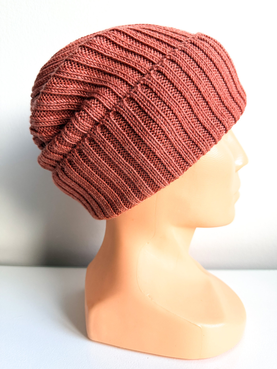 VELLA Beanie-Mütze aus Merinowolle 100% Baby Merino 48 Blush