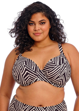 Biustonosz kąpielowy Elomi Swim FIJI FALLS ES802602BLK Uw Plunge Bikini Top Black