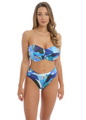 KOMPLET - Strój kąpielowy dwuczęściowy Fantasie Swim AGUADA BEACH Splash FS502909SPH Uw Twist Bandeau Bikini Top (38G) + wybrane majtki 