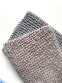 Handgemachte Damenmütze AUREA 100% Baby Merino plus Mohair und Seide 23/20 Hellbeige