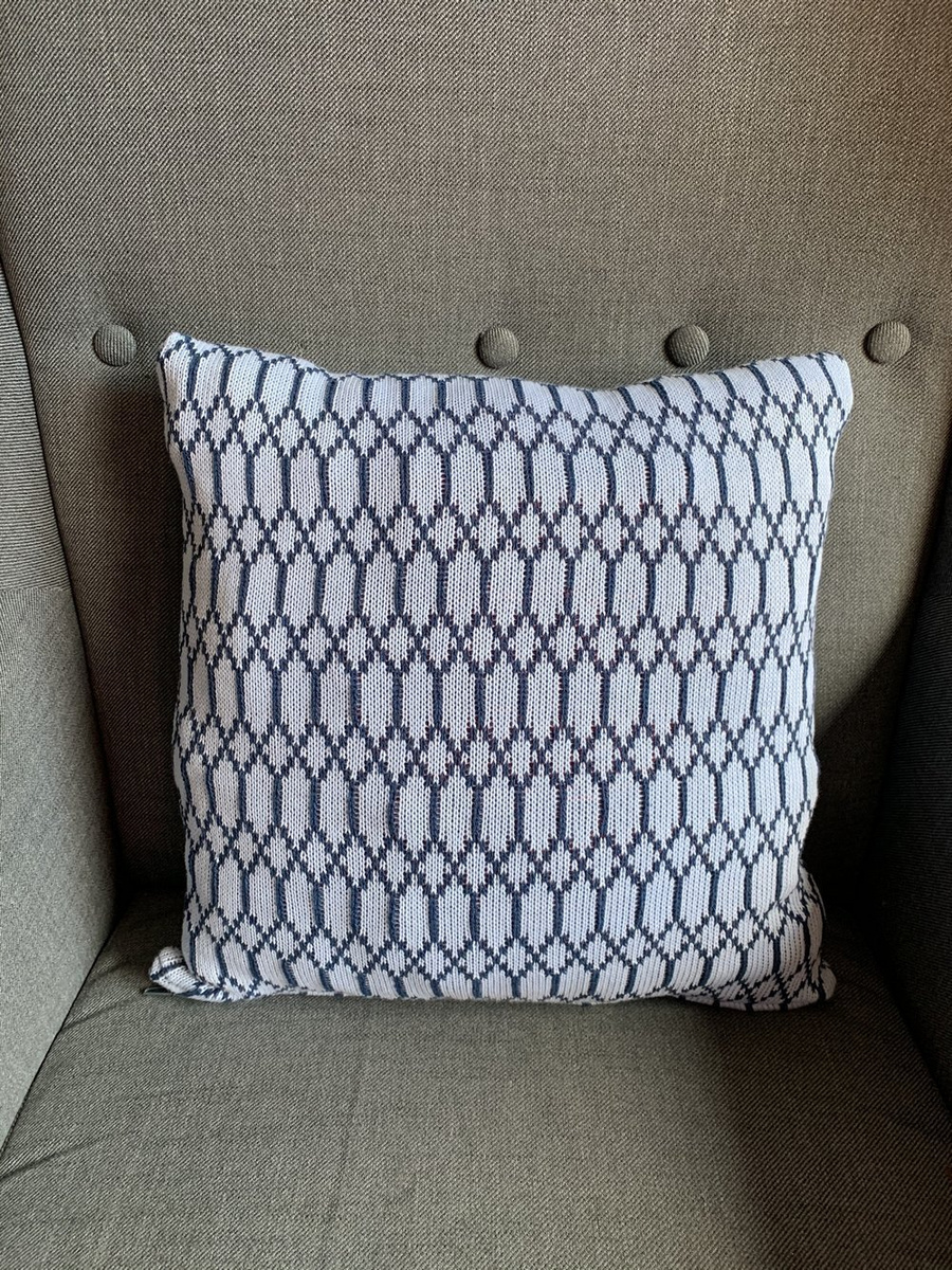 Poszewka na poduszkę 40x40 cm Bawełna Żakard Jasnoniebieska