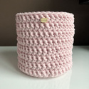 Kosz ze sznurka bawełnianego jasny różowy 300 20x20 cm
