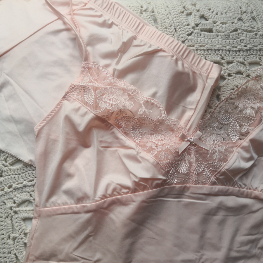 KOMPLET - Piżamka Fantasie SIENNA koszulka + szorty FL2678TEE + FL2676TEE Camisole + French Knicker Tea Rose (S, M, L)