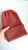 VARELLA – czapka z wełny merino baby 48 Blush zimowa