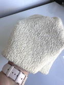 Ręcznie robiona Czapka hand made Tweed 01 Ecru