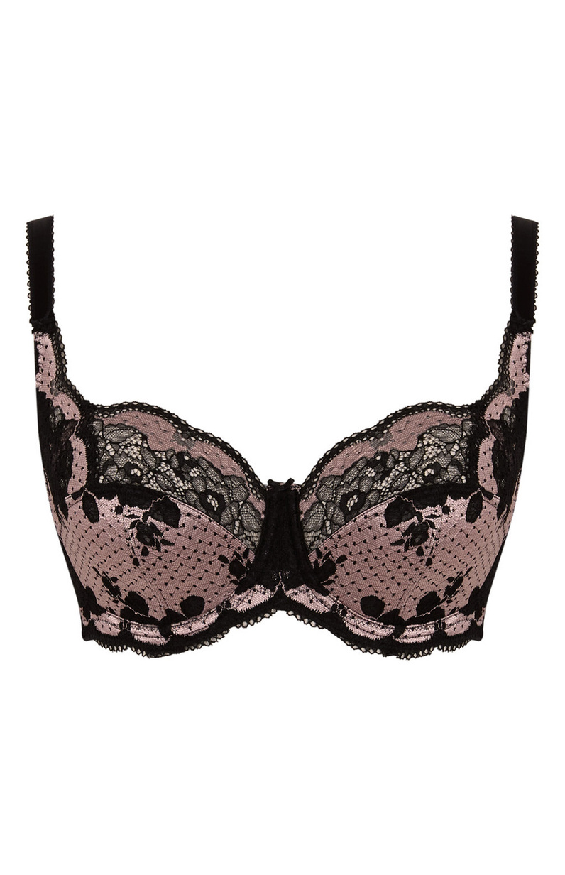 Biustonosz Panache CLARA 7255 Full Cup Bra Black/Pink