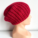 JANKA Women's Chunky Yarn Beanie 08 Scarlet Red Nitkowe Love