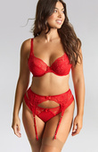 Biustonosz Panache HEIDI 11306 High Apex Plunge Bra Ruby Red