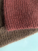 Handmade women's hat AUREA 100% baby merino plus mohair and silk 51/36 Burgundy