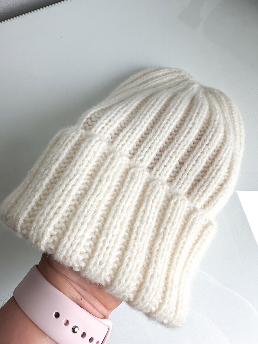 Wywijana czapka kaszmirowa 100% kaszmir MARLA 501 Neve