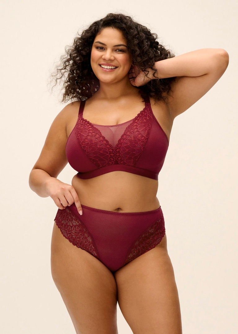 Biustonosz bezfiszbinowy Elomi TIERNIE EL303317TIB Non Wired Bralette Tibetan Red