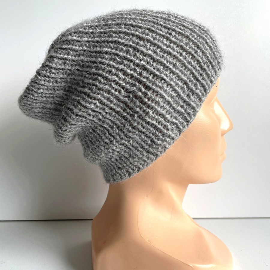 KIARA Beanie 100% Alpaca 501 Light Grey