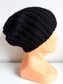 JANKA Women’s Chunky Yarn Beanie 02 Black Nitkowe Love