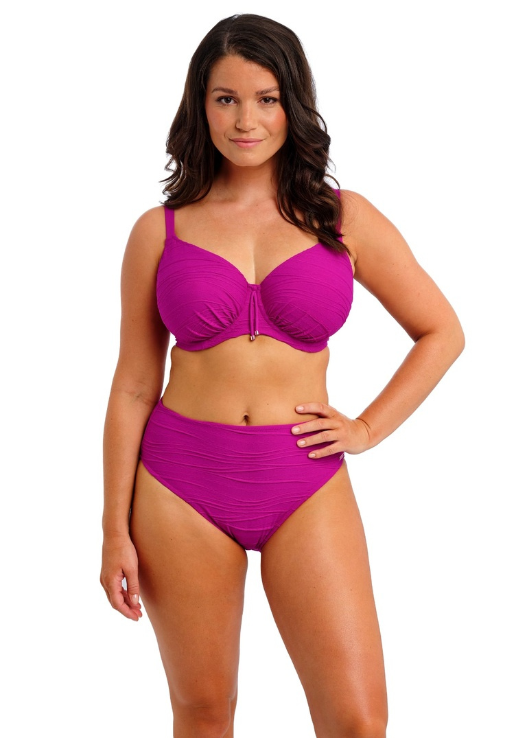 Biustonosz kąpielowy Fantasie Swim BEACH WAVES FS502201BRF Uw Gathered Full Cup Bikini Top Bright Fuchsia