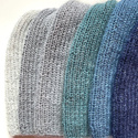 Handgemachte Damenmütze AUREA 100% Baby Merino plus Mohair und Seide 13/28 Marineblau