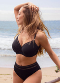 Biustonosz kąpielowy Fantasie Swim EAST HAMPTON FS502801BLK Uw Gathered Full Cup Bikini Top Black