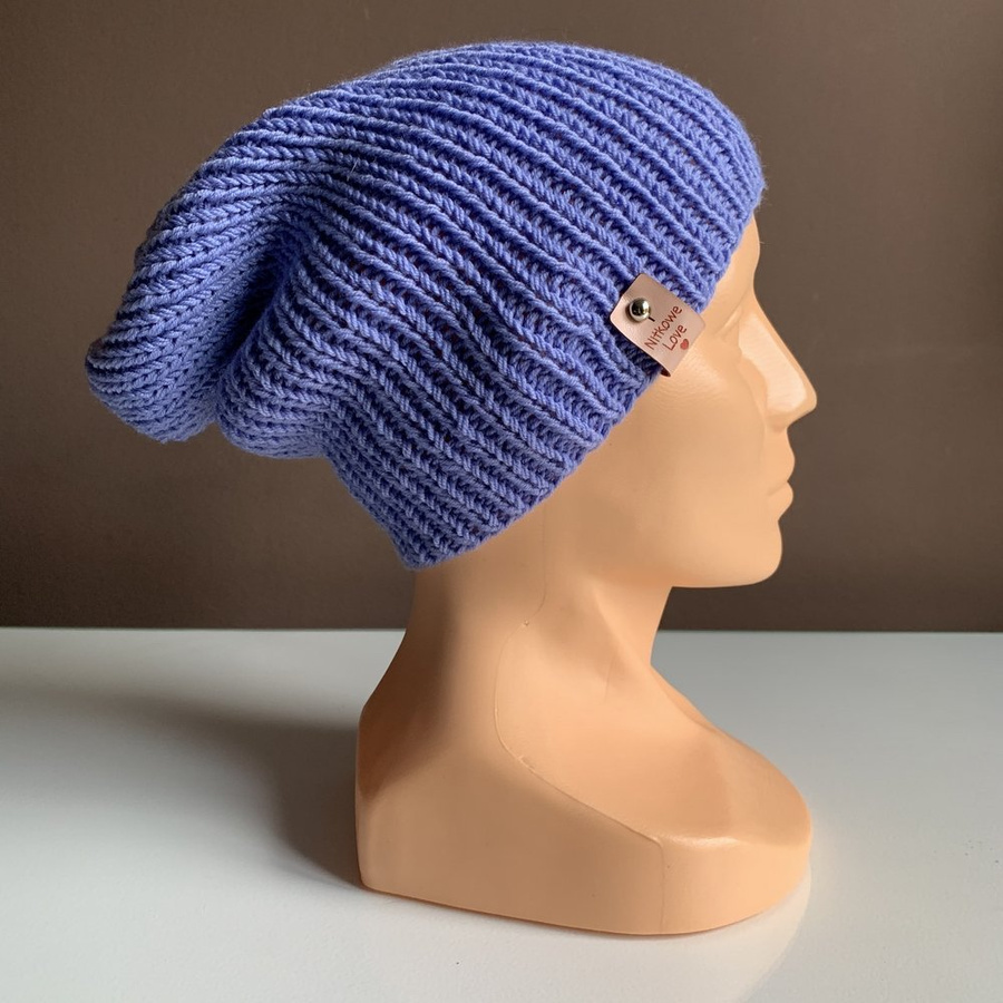 NANA Handmade Baby Merino Wool Beanie 25 Lawenda