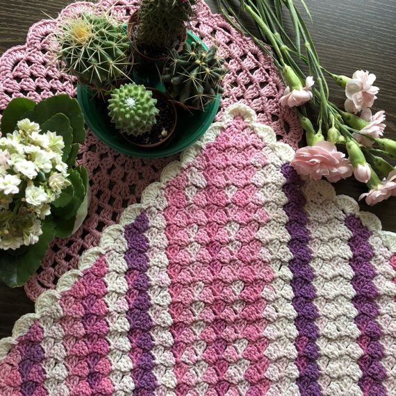 Wykonany ręcznie kocyk dziecięcy 80x80 cm