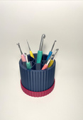 Spin & Sort Dreh-Organizer für Häkelnadeln, Stifte, Pinsel – Lavendelrosa