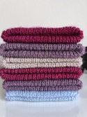 Handgemachte Damenmütze AUREA 100% Baby Merino plus Mohair und Seide 41/17 Pflaume