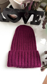 LAURIN Mütze aus 100% Alpaka 9045 Rubinrot