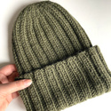 LAURIN Beanie 100% Alpaca 7895 Dark Green