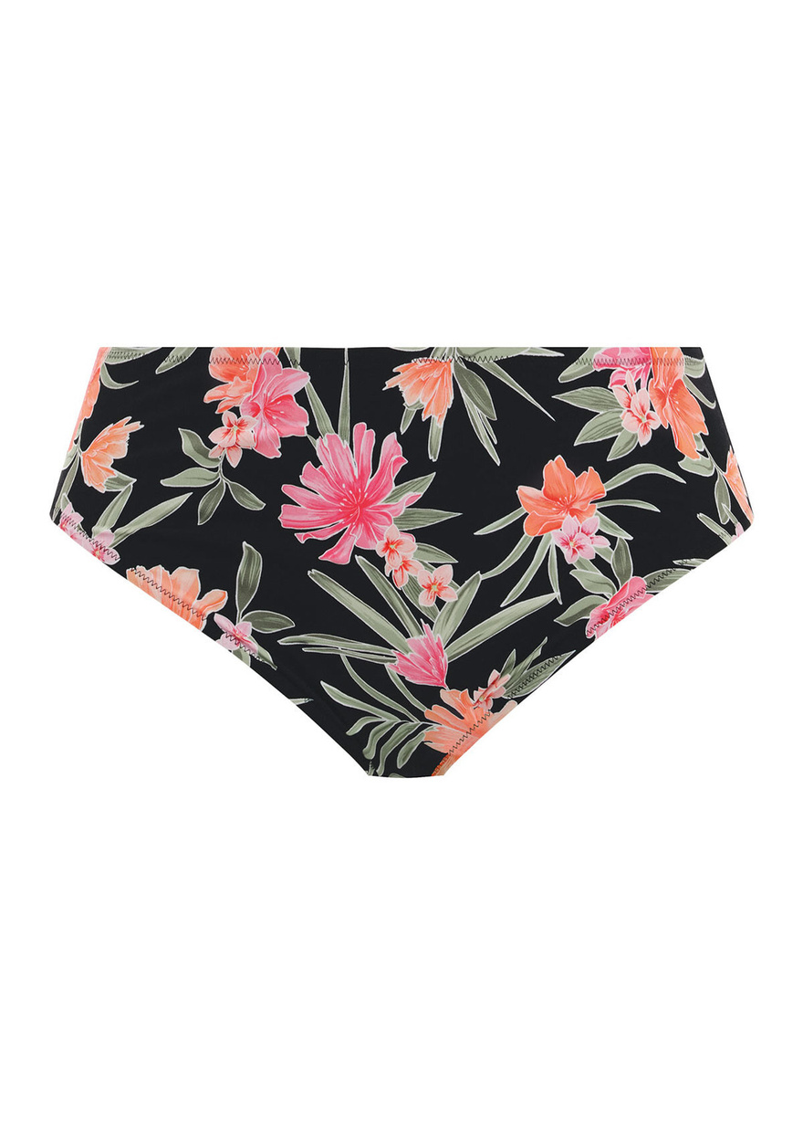 Figi kąpielowe Elomi Swim DARK TROPICS ES800172BLK Mid Rise Bikini Brief Black