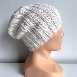 HELLI Handmade Baby Merino Wool Beanie 01 White