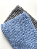 Handgemachte Damenmütze AUREA 100% Baby Merino plus Mohair und Seide 24/06 Hellblau