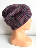 Czapka wywijana HELEN 100% Alpaka 9044 ciemne winogrona