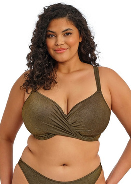 Biustonosz kąpielowy Elomi Swim SUNSET SHIMMER ES803227GOR Uw Plunge Bikini Top Gold Rush
