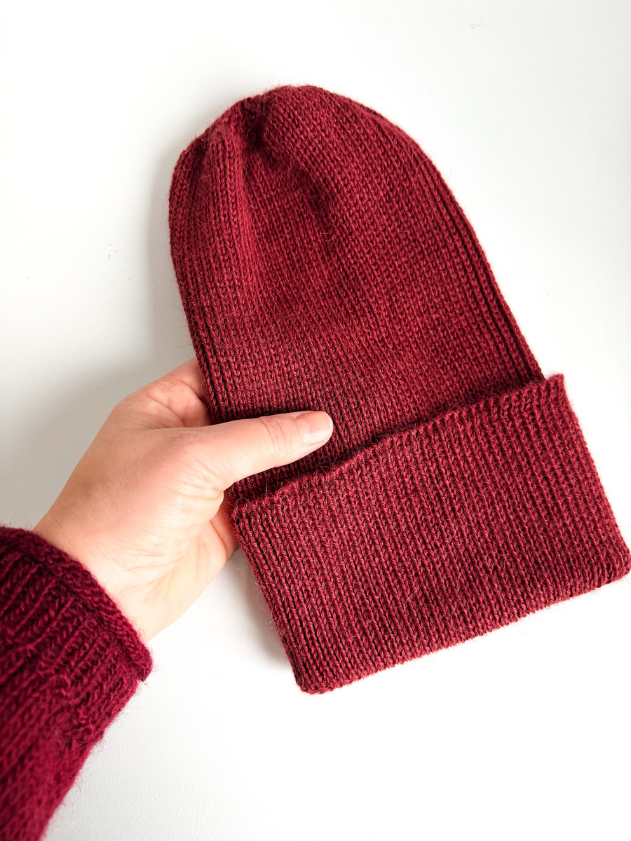 HELEN Beanie 100% Alpaca 9040 ostrokrzew