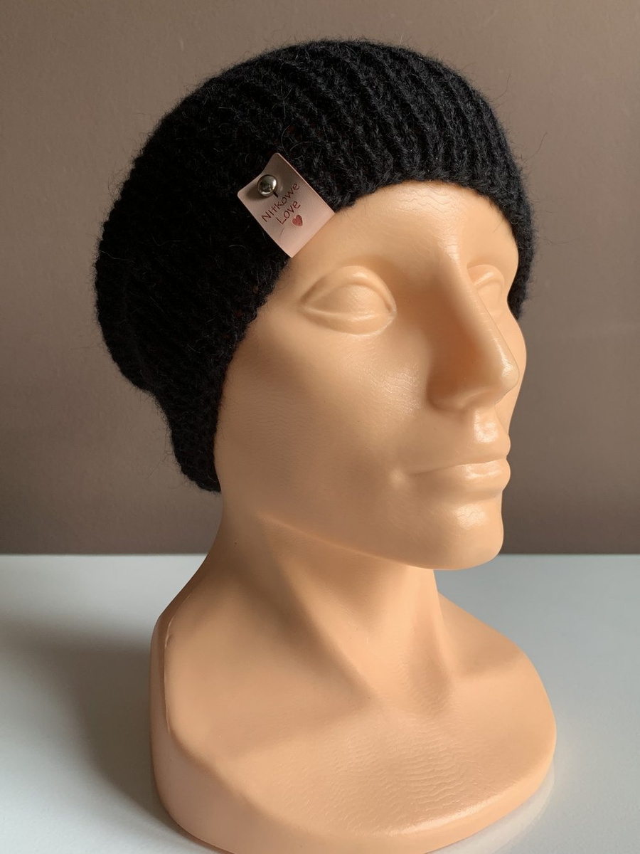 KIARA Beanie 100% Alpaca 8903 Black