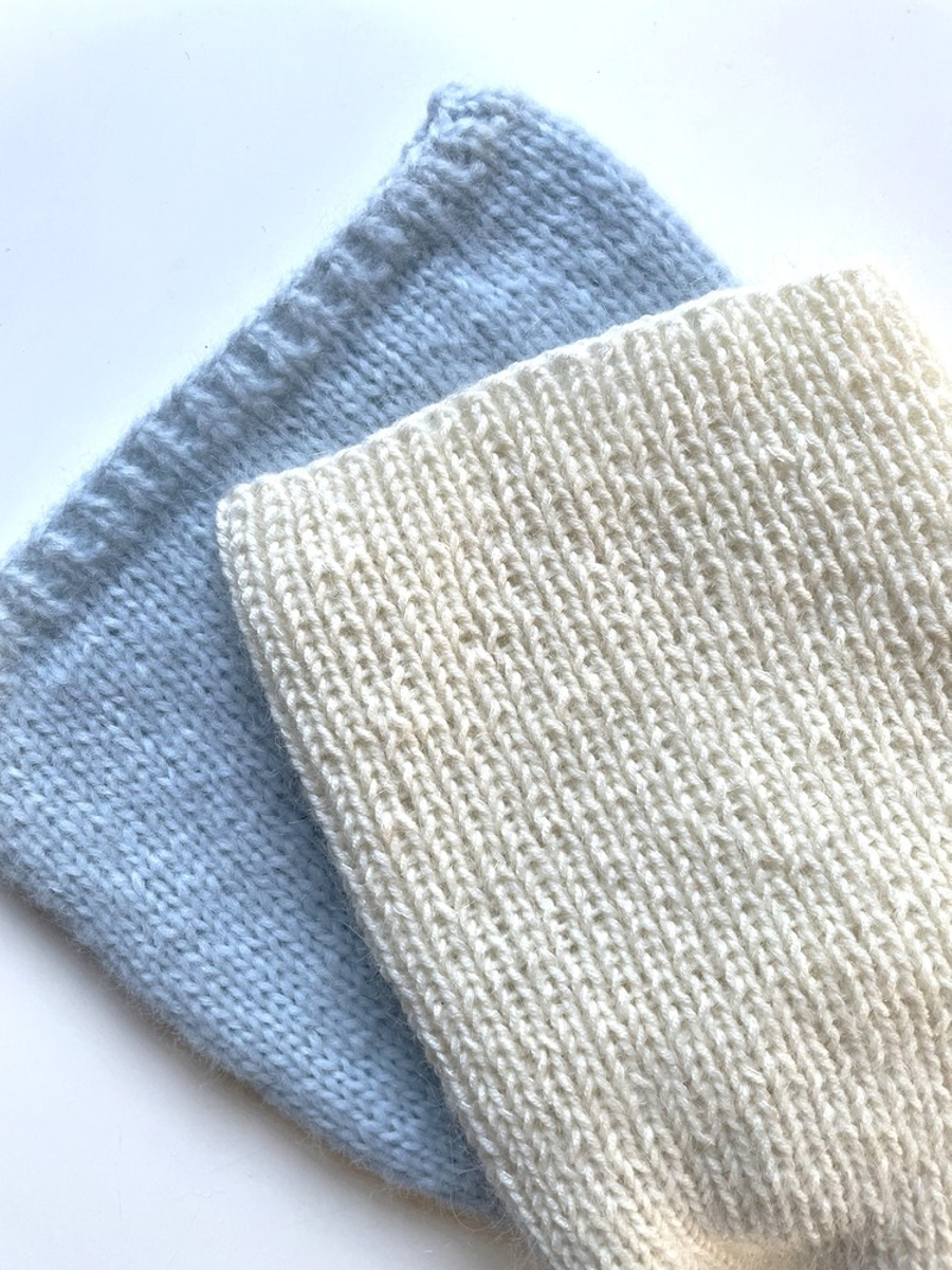 Ręcznie robiona czapka CHMURKA Alpaka 18 Poranna Mgła