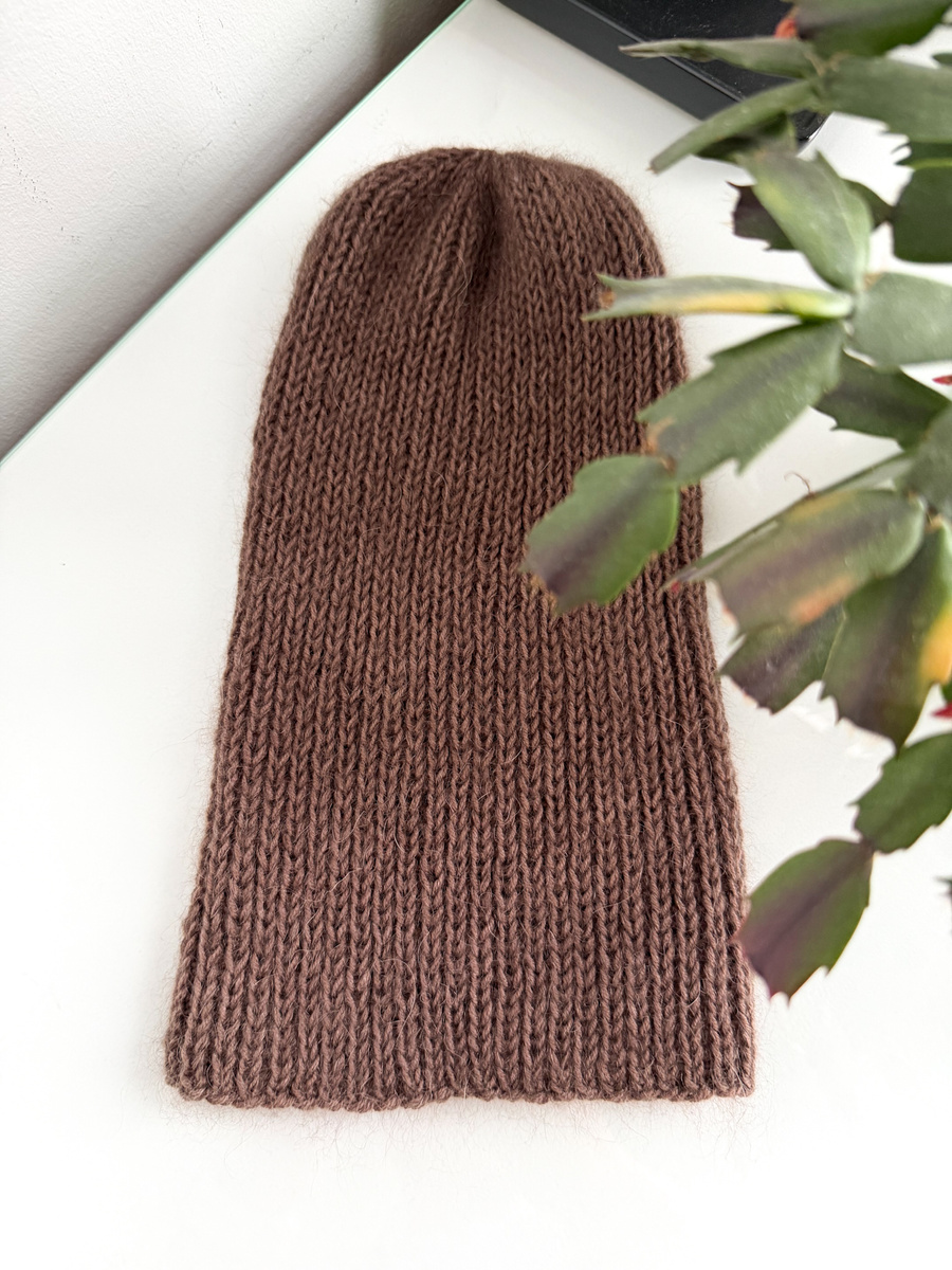 Handmade Czapka damska AUREA 100% Baby Merino plus moher i jedwab 03/29 Wanilia