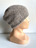 Ciepła czapka ręcznie robiona CHMURKA Alpaka 26 Beżowa