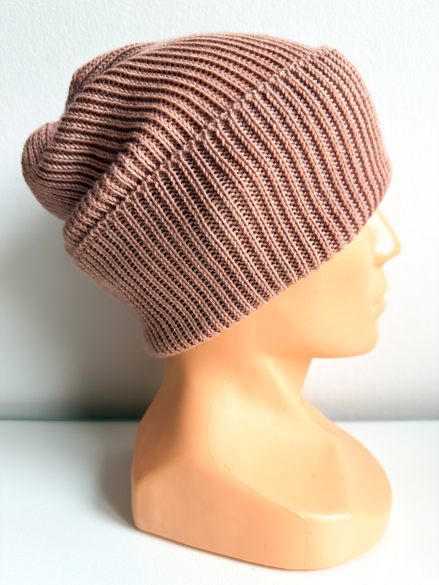 Beanie czapka z wełny merino VARELLA 100% Baby Merino 49 Pustynna Róża
