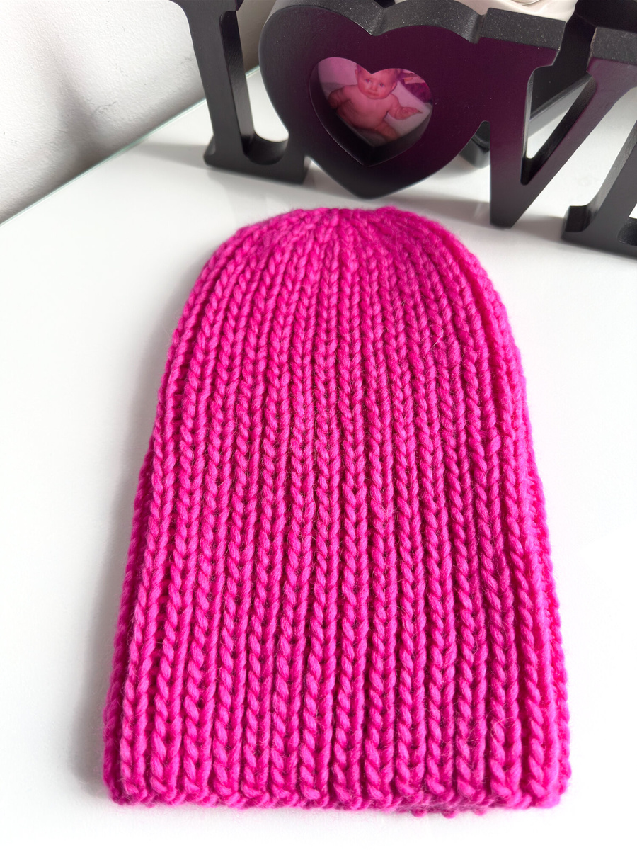 JANKA – czapka z grubej włóczki damska 105 Magenta Nitkowe Love