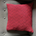Poszewka na poduszkę 40x40 cm Bawełna Żakard Czerwień i Granat