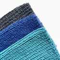 Handgemachte Damenmütze AUREA 100% Baby Merino plus Mohair und Seide 30/28 Blau