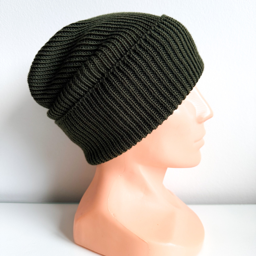 Beanie czapka z wełny merino VARELLA 100% Baby Merino 65 ciemny leśny