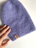 Handmade women's hat AUREA 100% Baby Merino plus mohair and silk 25/11 Lavender