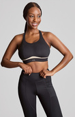 Bezfiszbinowy biustonosz sportowy Panache Sport FREEDOM 7344 Non Wired Sports Bra Black/Chalk